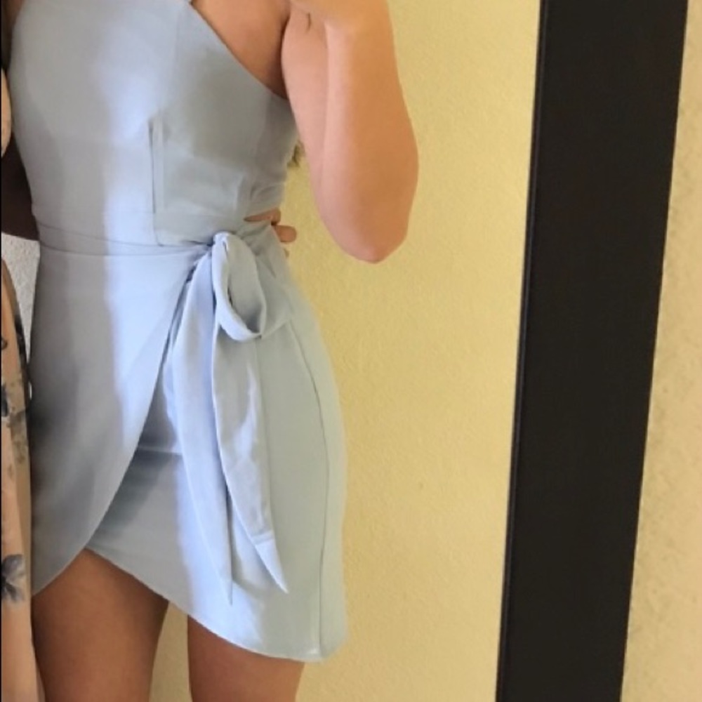 Revolve dress. Brand: By The Way, light blue mini
